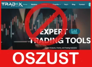 TradoXMarkets twarz ekran