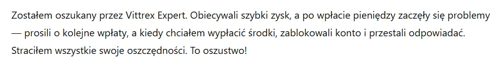 Vittrex Expert 3 ekran