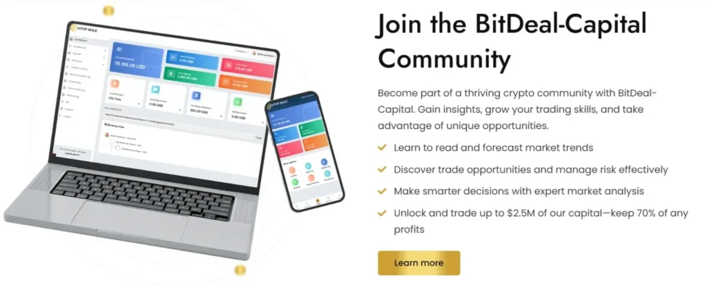 BitDeal-Capital 1 ekran