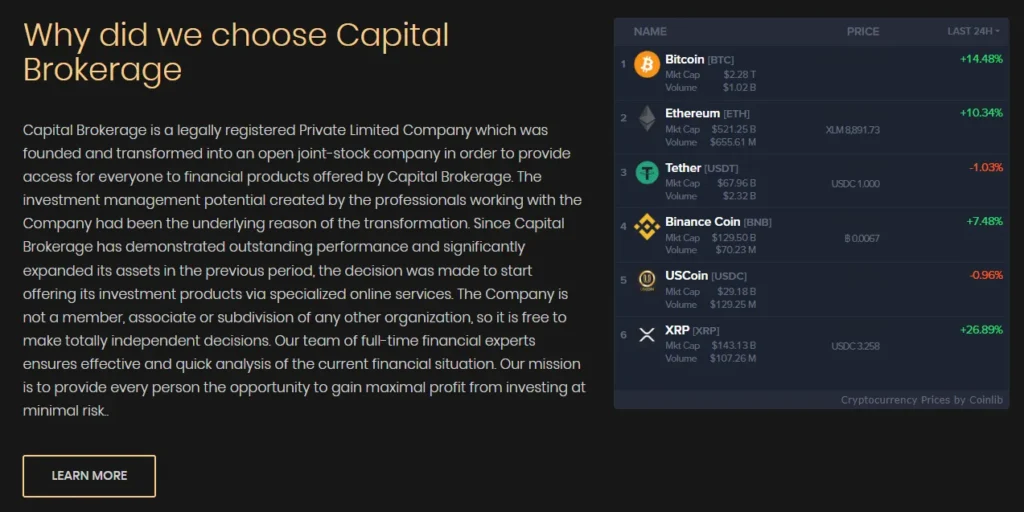 Capital Brokerage 1 ekran