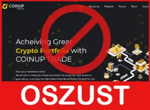 Coinup Trade twarz ekran