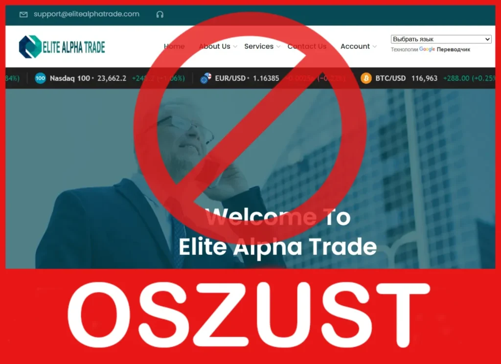 Elite Alpha Trade twarz ekran