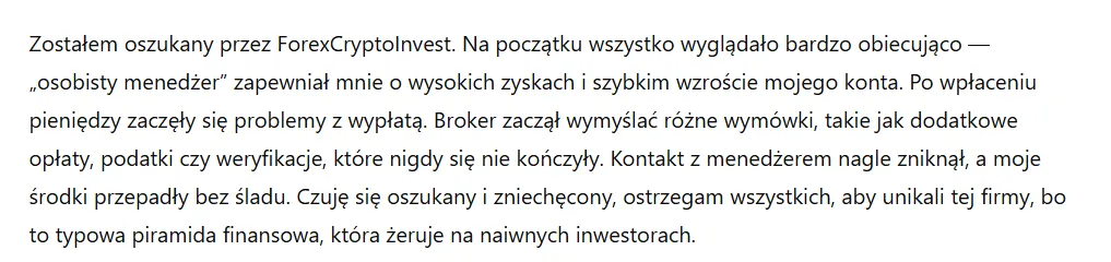 ForexCryptoInvest 3 ekran