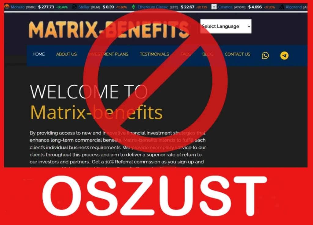Matrix-benefits twarz ekran