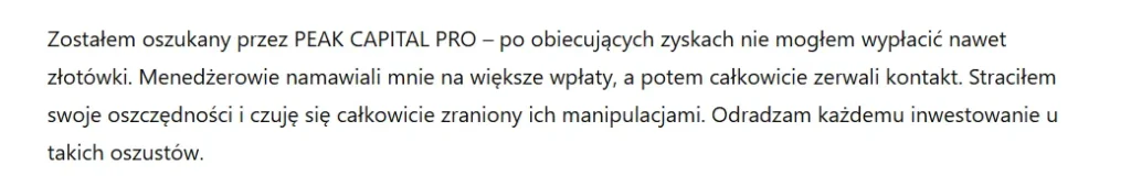 PEAK CAPITAL PRO 3 ekran