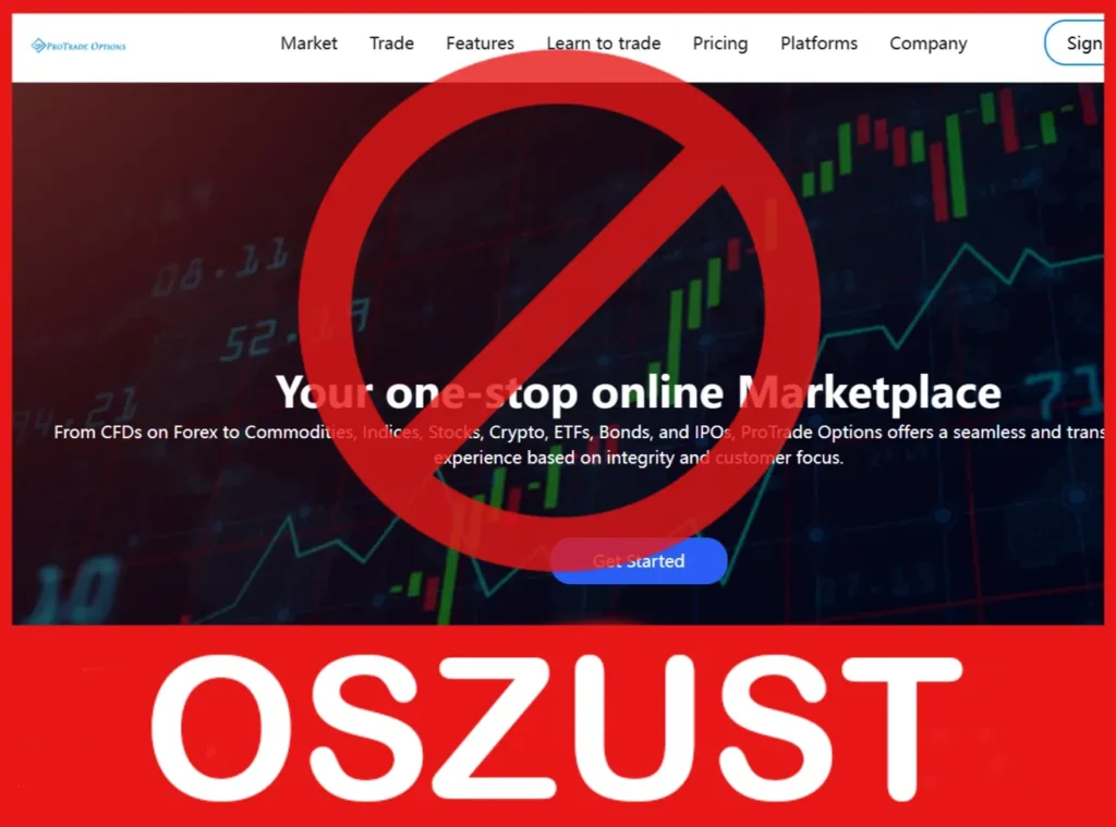 ProTrade Options twarz ekran