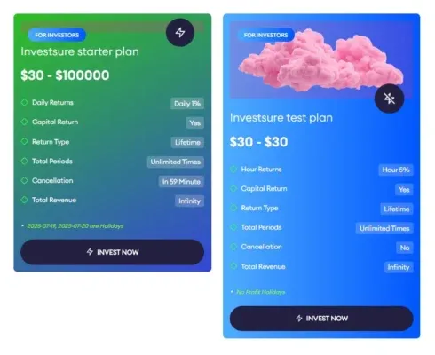 The Invest Sure 2 ekran