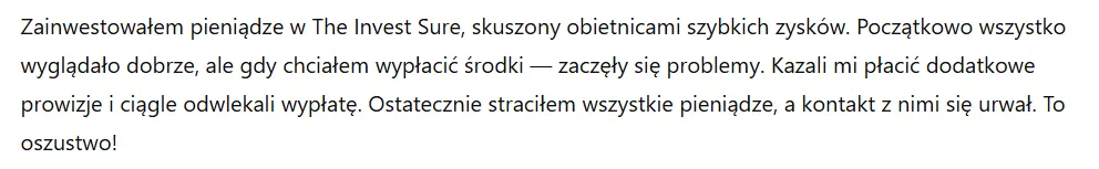 The Invest Sure 3 ekran