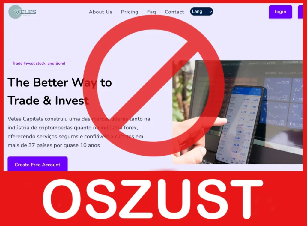 Veles Capitals twarz ekran