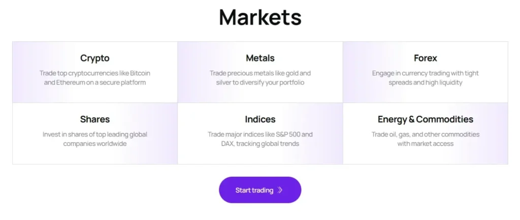 Vertex Markets 1 ekran