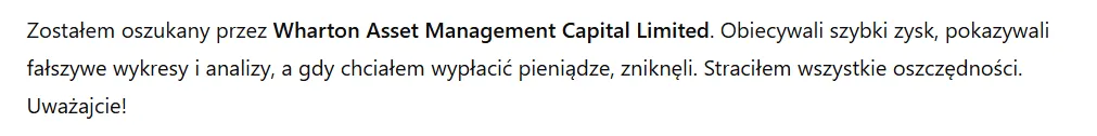 Wharton Asset Management Capital Limited 3ekran