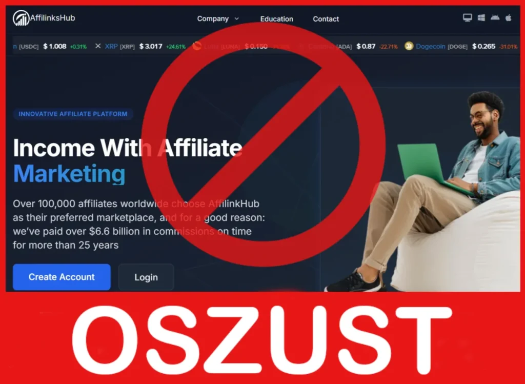 AffilinksHub twarz ekran