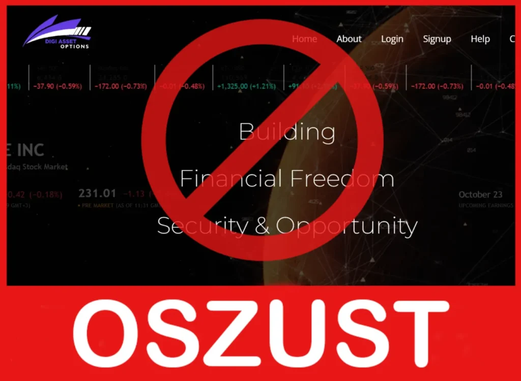 Digi Asset Options twarz ekran