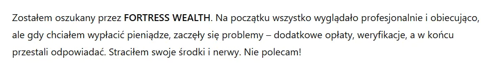 FORTRESS WEALTH 3 ekran