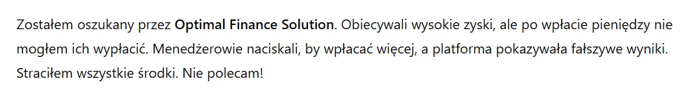 Optimal Finance Solution 3 ekran
