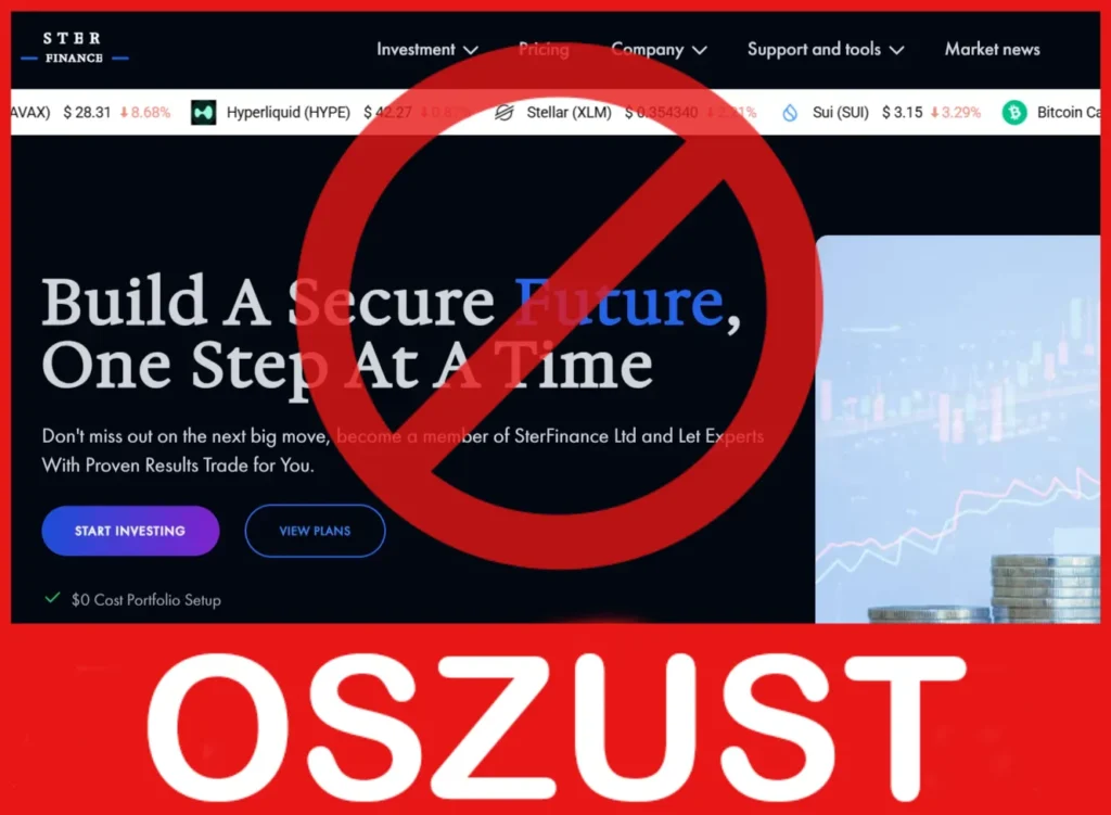 SterFinance twarz ekran