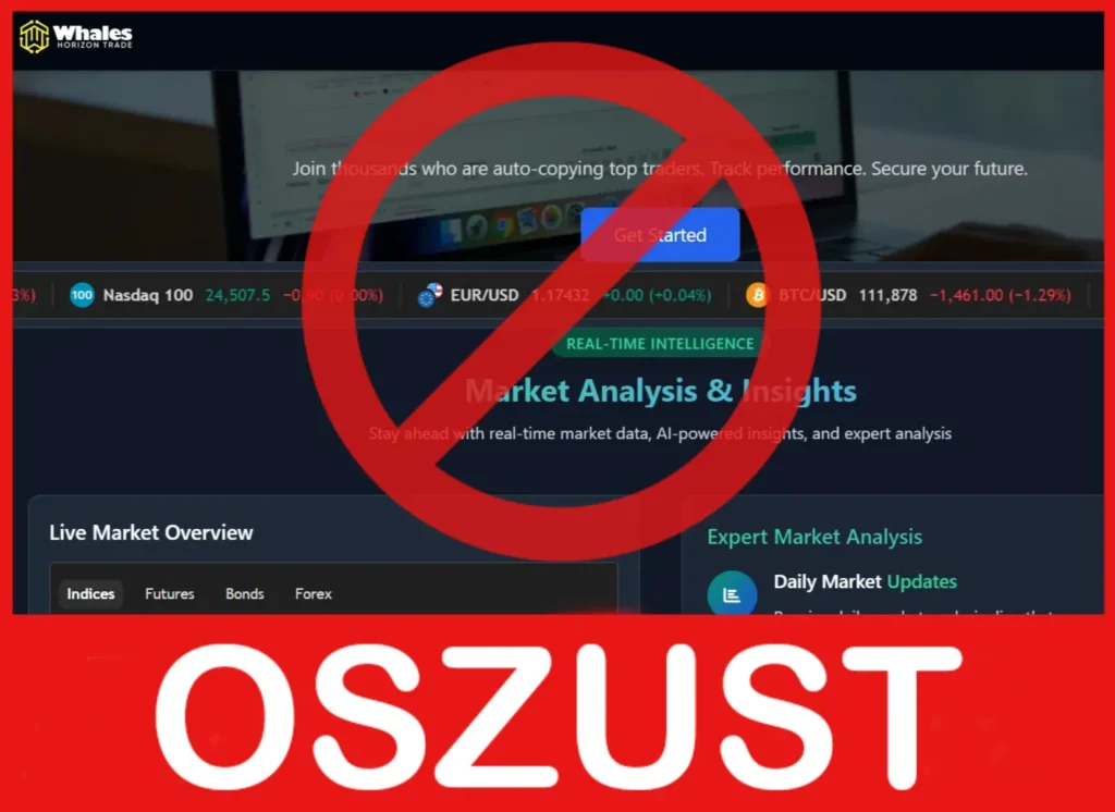 Whales Horizon Trade twarz ekran