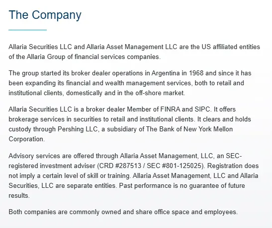 Allaria Securities 1 ekran