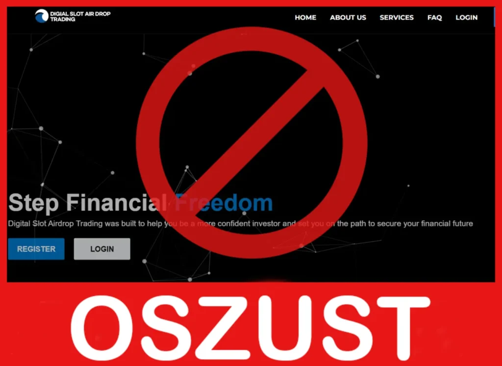 Digital Slot Airdrop Trading przód ekran