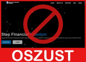 Digital Slot Airdrop Trading przód ekran