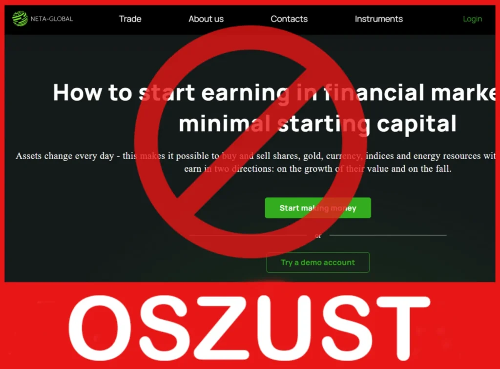 Neta Global przód ekran