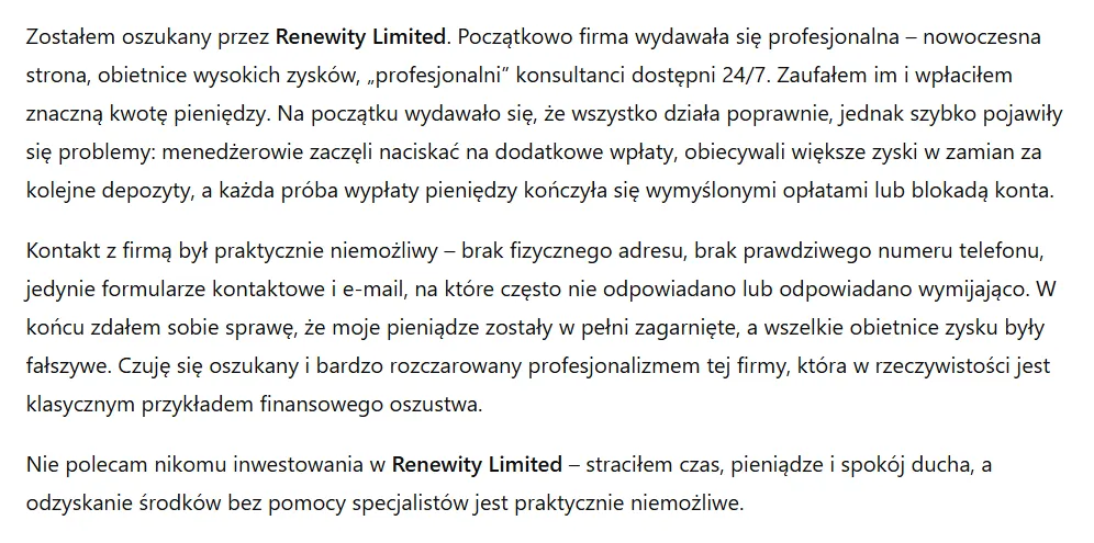 Renewity Limited 3 ekran