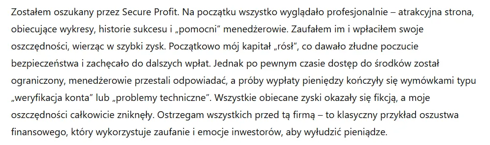 Secure Profit 3 ekran