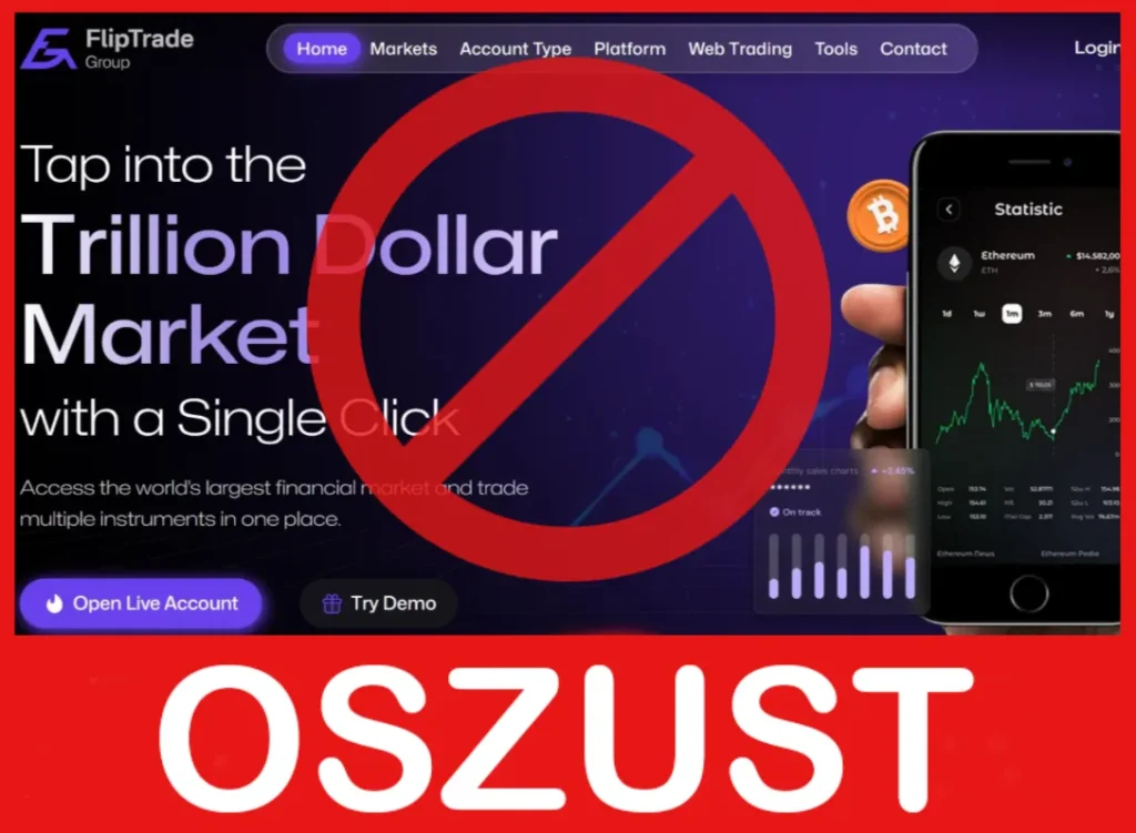 FlipTrade Group przód ekran