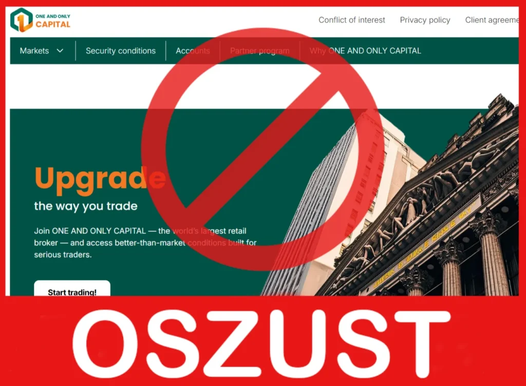 One And Only Capital przód ekran