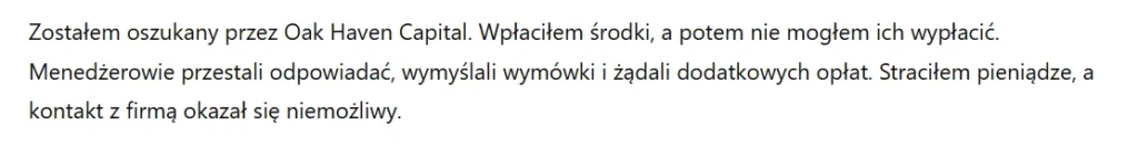 Oak Haven Capital 3 ekran